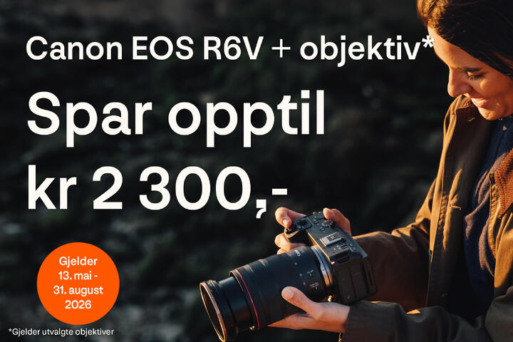 Canon EOS R6 V introduksjonstilbud